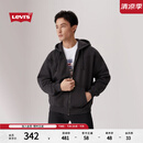 Levi's李维斯25年春季新款男士时尚简约针织休闲连帽开衫卫衣外套 黑色 000VR-0000 M