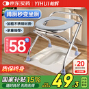 怡辉（YIHUI）坐便凳老人坐便椅孕妇坐便器可折叠便携不锈钢移动马桶YH-ZBY-03