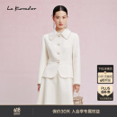 拉珂蒂（La Koradior）【羊毛】2024新款白色羊毛大衣香风钉珠外套女 白色 M