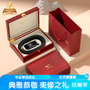 七匹狼真牛皮腰带男士红木礼盒实用纪念日送男友老公生日礼物送爸爸