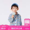 巴拉巴拉童装儿童衬衫2025女童男童上衣格纹衬衣春装亲子百搭209125102201