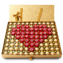 费列罗巧克力礼盒送女友女生闺蜜生日糖果心形零食万圣节礼物99粒 金色红心