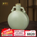 周泽堂 双龙抱月瓶1450ml  汝窑手工摆件 景德镇汝瓷礼盒装 茶具配件 双龙抱月瓶 1450ml