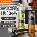 苏泊尔茶水分离杯磁弹泡茶杯便携随行杯夏季运动大容量塑料Tritan水杯
