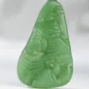 龍徽收藏级和田碧玉吊坠平安无事牌玉牌项链男女送妈妈母亲节礼物高档 安居乐业54×34×9 如图