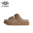 UGG秋季女士纯色搭扣款平底一脚蹬休闲拖鞋1167611CRBO|驯鹿色38