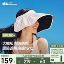 蕉下（beneunder）遮阳帽子黑胶贝壳防晒帽女防紫外线大檐太阳帽空顶帽BM532粉