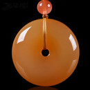 世溪云龙陵黄龙玉平安扣吊坠天然玉石玉器女圆扣挂件含证书 挂件含证