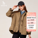 哈吉斯（HAZZYS）女装PHIZ休闲棉服ASSSU0BDX81 米色BI 155/80A36