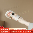 GUYNVD凉鞋女休闲小熊厚底真皮圆头露趾凉鞋女新款夏季魔术贴沙滩罗马 米白色 34