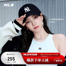 MLB帽子男女情侣棒球帽软顶鸭舌帽秋冬运动帽四季3ACP6601N-50BKS-F