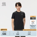 KOLON SPORT/可隆SECO速干T恤 男子运动户外吸湿夏UPF50+防晒抗菌上衣短袖 LHRT5MTT25-BK 黑色 XL 180/100A