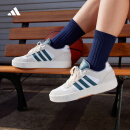 adidas「小锯齿」D-PAD CLASSIC休闲美高风复古篮球板鞋阿迪达斯   白色/遗迹蓝/棕色   42