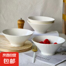 2025新款斗笠面碗家用釉下彩拉面碗高级感陶瓷吃面碗面条碗7英寸 纯白 7英寸 1个 斗笠碗