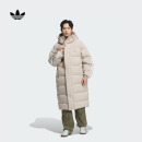 adidas 600蓬长款保暖鸭绒连帽羽绒服面包服男阿迪达斯官方三叶草 矾土棕 S