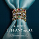 蒂芙尼 Tiffany 十六石系列18K黄金和铂金镶钻戒指 6 1/2