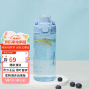 乐扣乐扣（LOCK&LOCK）人鱼线塑料运动水杯夏天便携水壶带刻度提手男女水杯子520ML蓝色
