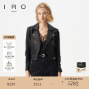 IRO NIGHT【王子文同款】法式经典短款机车休闲率性皮衣外套女 经典黑 40