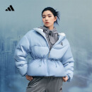 adidas暖「芯」科技600蓬运动保暖连帽鸭绒羽绒服女阿迪达斯官方 蓝色 M