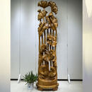 香樟木根雕木雕摆件年年有鱼手工雕刻家居客厅中式长45宽22高180 长45宽22高180单个