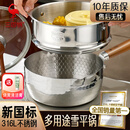 三四钢雪平锅316L不锈钢奶锅辅食小锅汤泡面煮锅20cm食品级一体成型加厚