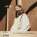 1436精纺圆领夹条半袖女套衫 象牙白 175/96A/XXL