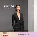 ERDOS 春夏宽松极简干练老钱风修身显瘦职场通勤西服上衣女西装外套 黑 165/88A/L