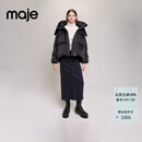 Maje 女装休闲黑色宽松连帽夹克棉衣棉服外套MFPOU01121 黑色 T1
