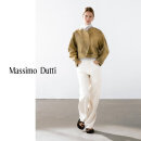 Massimo Dutti春夏季新品2025女装潮流百搭巴恩风圆领真皮皮衣外套04747977 黄色 M