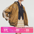adidas adicolor经典复古亮泽感仿皮保暖棉服阿迪达斯官方三叶草 岩层青铜色/白（推荐选小一码） L