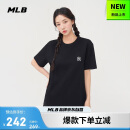 MLB短袖T恤男女时尚夏季休闲经典纯色圆领25新款3ATSB0153-50BKS-L