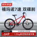 京东京造京东京造20寸儿童自行车6-13岁 山地自行车7速碟刹升级款-红色