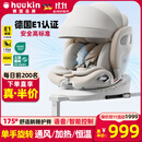 Heekin引领者儿童安全座椅汽车用0-12岁婴儿宝宝车载可坐躺智能通风加热 香槟金MAX(加配+全罩式遮阳棚)
