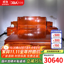 木中央 红木家具 缅甸花梨(学名:大果紫檀)床 新中式双人床1.8米 主卧室婚床素面实木床 1.8米床+2床头柜