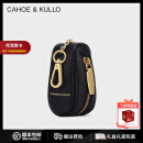 CAHOE KULLO官网官方头层牛皮汽车钥匙包女士多功能钥匙扣零钱包女 赫本黑-CK生日礼物送女友
