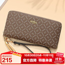 金利来女士钱包女复古印花拉链手拿包礼盒 生日礼物送礼