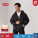 Levi's李维斯25年春季新款男士时尚简约针织休闲连帽开衫卫衣外套 黑色 000VR-0000 L
