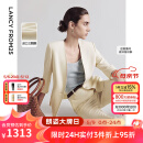 朗姿三醋酸西服外套职业装正装2025年夏季新款气质高级感白色西装 米白色 M
