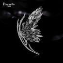 Eternelle法国Eternelle原创设计水晶胸针女轻奢2025新款蝴蝶胸花礼物 神秘灰