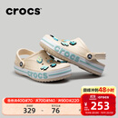 卡骆驰（CROCS）洞洞鞋贝雅卡骆班轻便耐磨一脚蹬休闲鞋|205089 冬日白/彩色-1LI 37 /38(230mm)