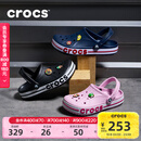 卡骆驰（CROCS）洞洞鞋贝雅卡骆班轻便耐磨一脚蹬休闲鞋|205089 黑色/白色-066 41 /42(260mm)