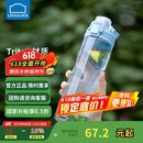 乐扣乐扣（LOCK&LOCK）人鱼线塑料运动水杯夏天便携水壶带刻度提手男女水杯子700ML蓝色