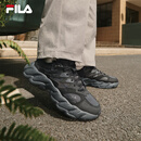 斐乐（FILA）男鞋蕨草鞋2代老爹鞋易烊千玺同款2025夏季新款透气休闲鞋运动鞋 黑-BK 42