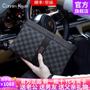 Cohnim kevin奢侈品男士手包手拿拉链男包手抓长钱包送老公男友父亲节生日礼物 c211格子纹【就近仓发货】