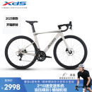 喜德盛公路自行车2025-AD300油碟UCI车架2x10速中空一体牙盘桶轴破风车 白蛇 480mm