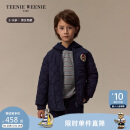 Teenie Weenie Kids小熊童装24秋冬新款男女童薄短款菱格棒球棉服 藏青色 150cm