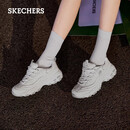 斯凯奇（Skechers）女鞋秋季蕾丝熊猫鞋厚底增高百搭休闲运动经典复古老爹鞋11959 白色/WHT 尺码偏大，建议选小半码 37.5