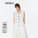 MO&Co.【C+系列】西装马甲轻薄宽松2025夏新品MBE2WAI007接触瞬间有凉感 本白色 M /165