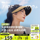 蕉下（beneunder）遮阳帽子草帽防晒帽女防紫外线太阳帽空顶帽黑胶BM562棕