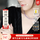 若华（RUOHUA）紫云 2-3.5mm素面坦桑石盘珠项链年轻款女18K金锁骨链送女友礼物 坦桑石项链【40cm】